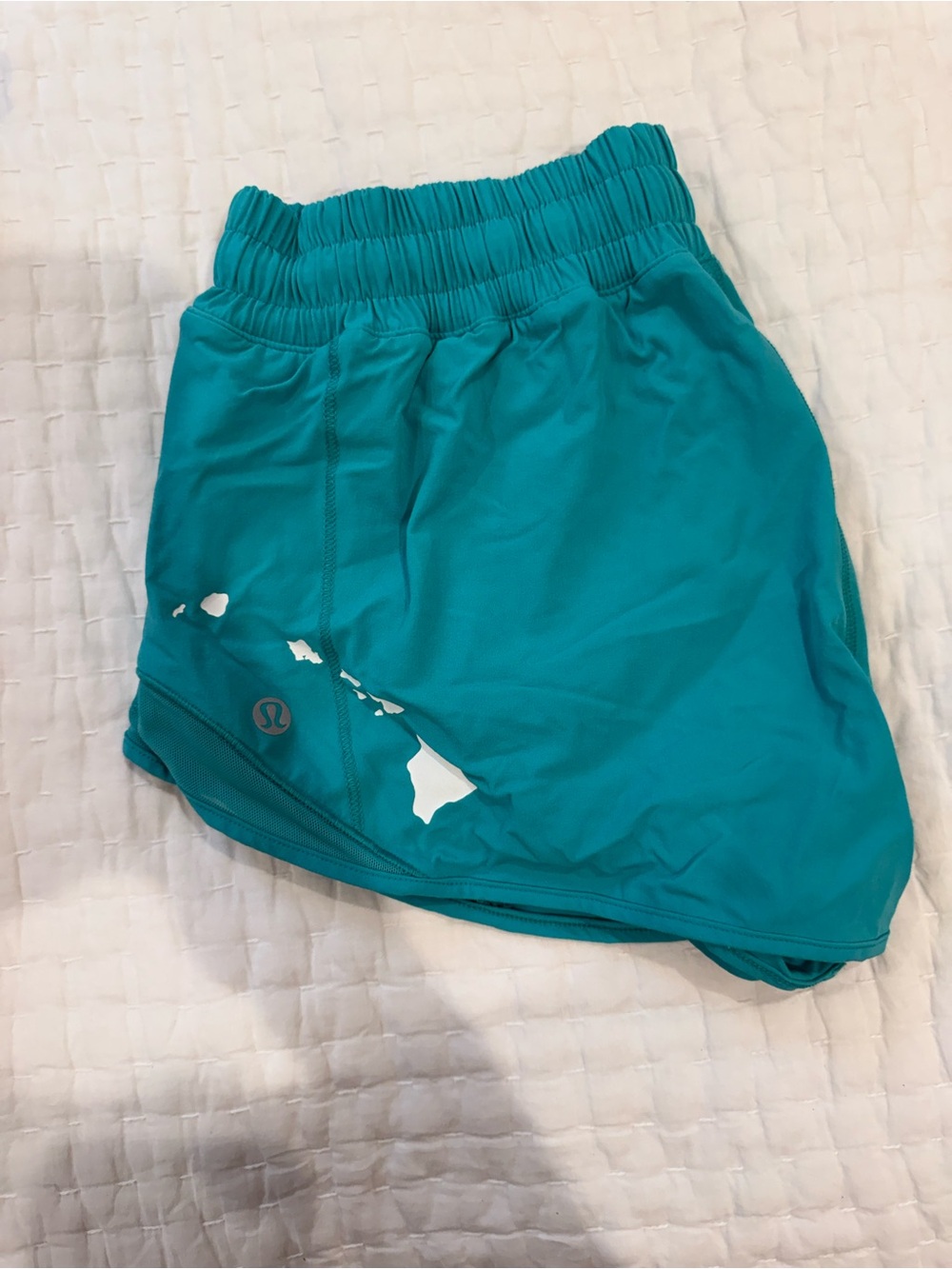 lululemon athletica Teal Elastic-Waist Athletic Shorts